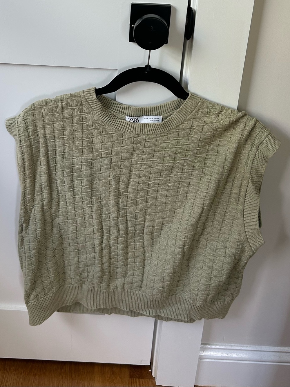 Zara Sage Knit Sleeveless Tank Top
